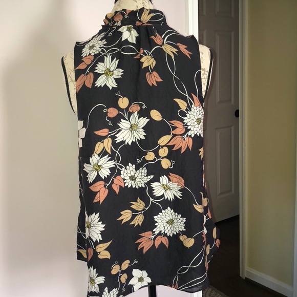 Anthropologie Maeve Floral Tie-Neck Blouse - Picture 5 of 8